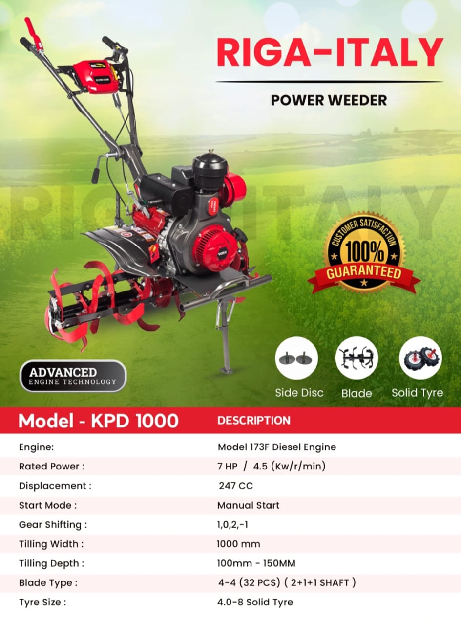 Riga-Italy KPD 1000 Diesel Power Weeder