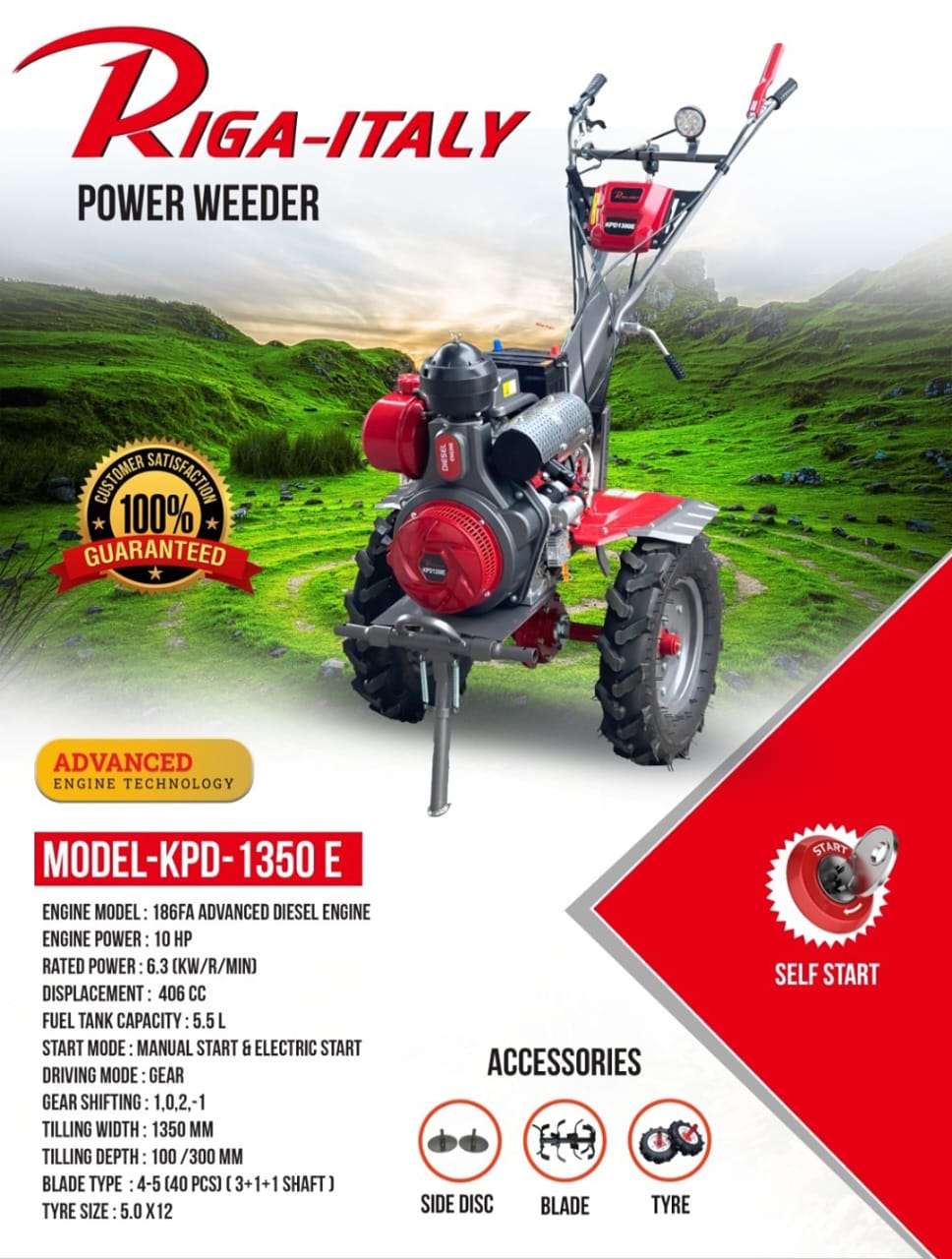 Riga-Italy KPD-1350 E Diesel Power Weeder
